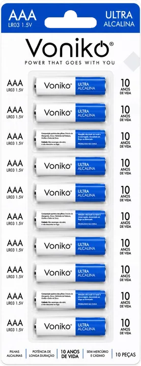 Voniko Pilha AAA - 10 un.